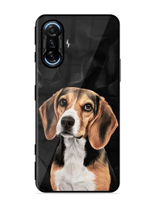 Beagle Portrait Glossy Metal Phone Cover for Poco F3 Gt (5G)