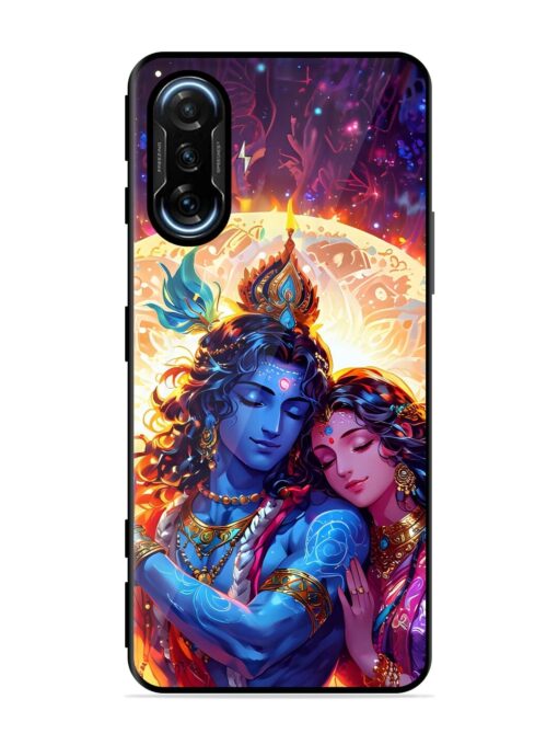 Radha Krishna Art Glossy Metal Phone Cover for Poco F3 Gt (5G) Zapvi