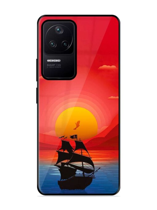 Sunset Sail Glossy Metal Phone Cover for Poco F4 (5G)