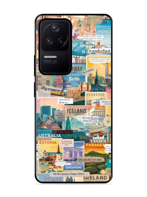 Travel Inspiration Collage Glossy Metal Phone Cover for Poco F4 (5G)