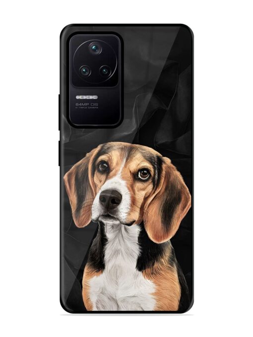 Beagle Portrait Glossy Metal Phone Cover for Poco F4 (5G) Zapvi