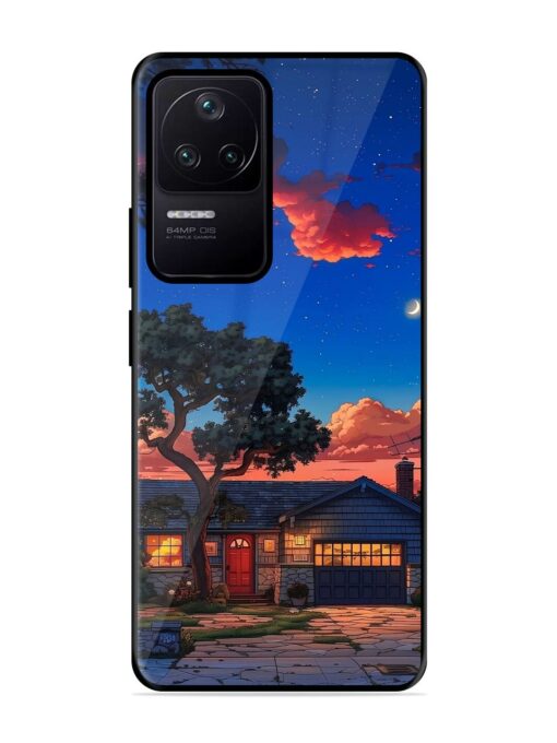 Serene Suburban Twilight Glossy Metal Phone Cover for Poco F4 (5G)