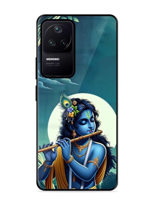 Krishna's Divine Flute Glossy Metal Phone Cover for Poco F4 (5G)