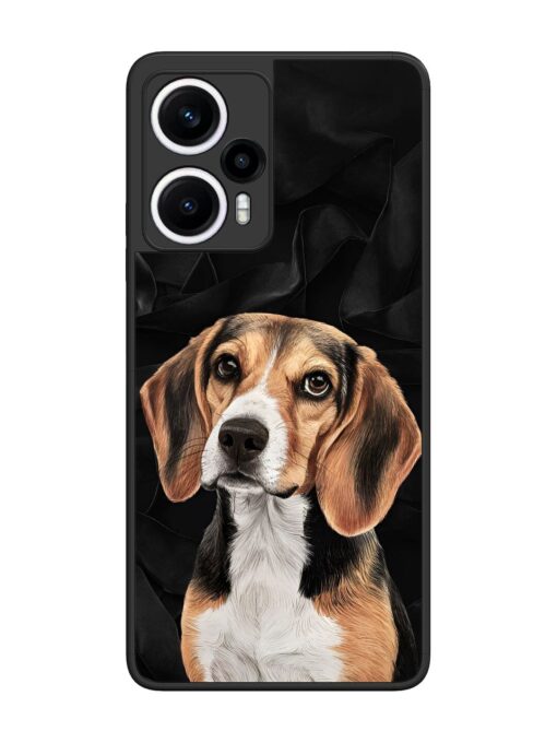 Beagle Portrait Glossy Metal Phone Cover for Poco F5 (5G) Zapvi