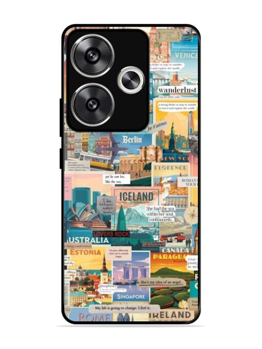 Travel Inspiration Collage Glossy Metal Phone Cover for Poco F6 (5G)