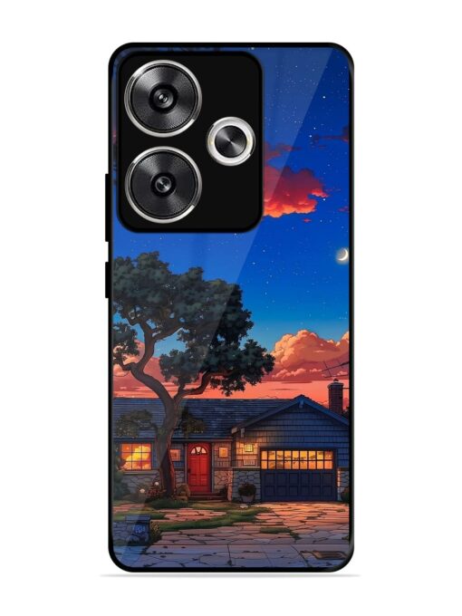 Serene Suburban Twilight Glossy Metal Phone Cover for Poco F6 (5G)