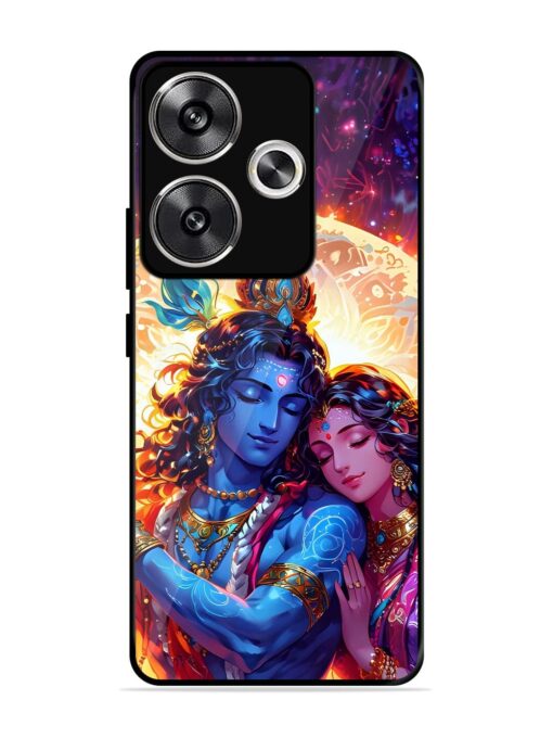 Radha Krishna Art Glossy Metal Phone Cover for Poco F6 (5G)