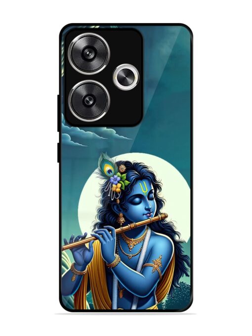 Krishna's Divine Flute Glossy Metal Phone Cover for Poco F6 (5G)