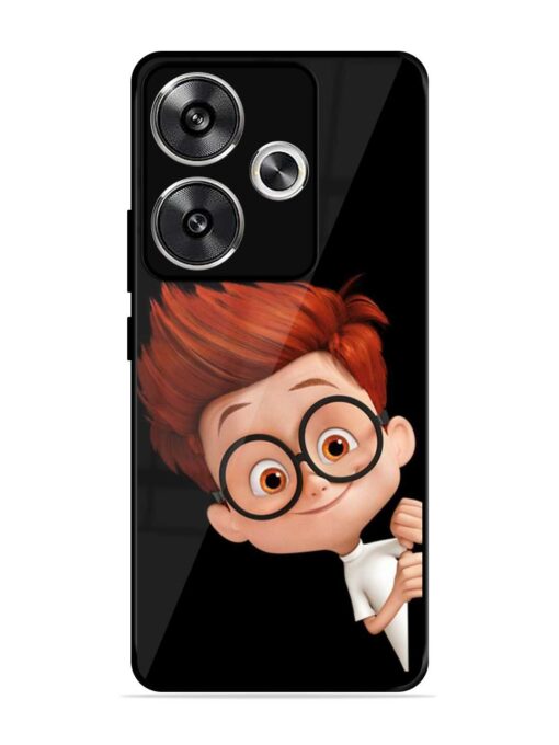 Smart Boy Cartoon Glossy Metal Phone Cover for Poco F6 (5G)