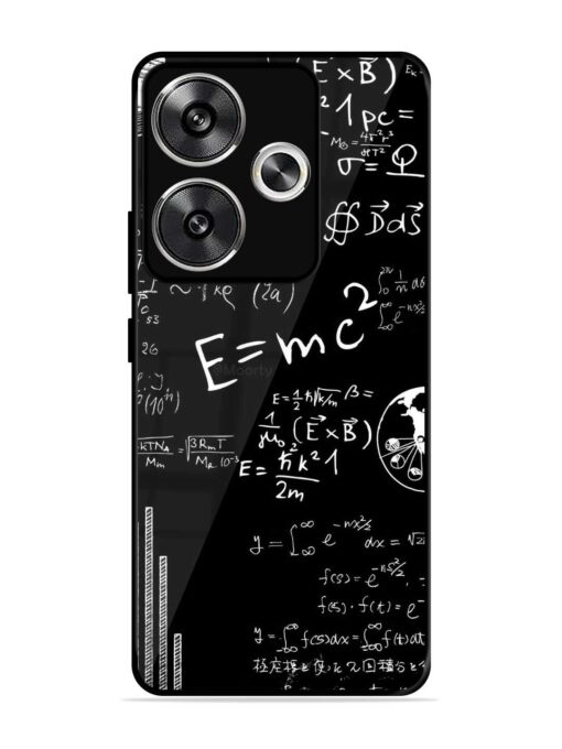 E=Mc2 Mass?Energy Equivalence Glossy Metal Phone Cover for Poco F6 (5G)