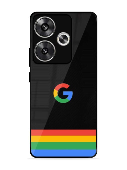 Google Logo Art Glossy Metal Phone Cover for Poco F6 (5G)