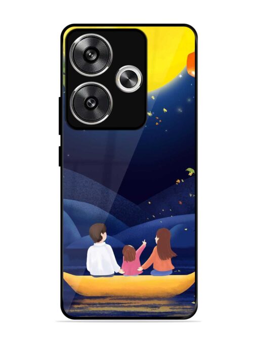 Happy Family And Beautiful View Glossy Metal Phone Cover for Poco F6 (5G)