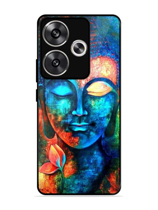 Buddha Painting Glossy Metal Phone Cover for Poco F6 (5G)