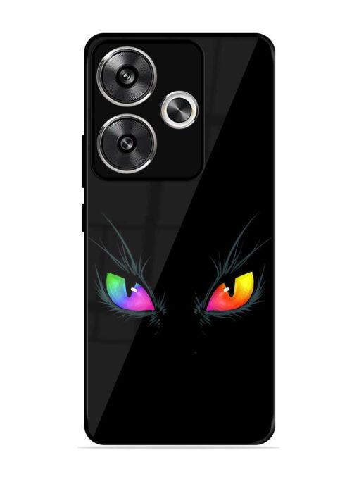 Cat Eyes Glossy Metal Phone Cover for Poco F6 (5G)