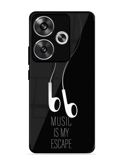 Music Is My Escape Glossy Metal Phone Cover for Poco F6 (5G)