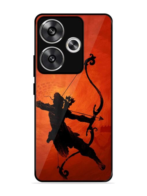 Illustration Lord Rama Glossy Metal Phone Cover for Poco F6 (5G)