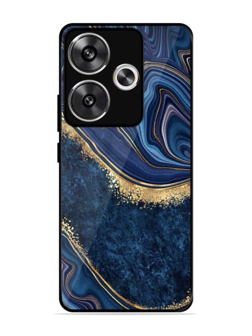 Abstract Background Blue Glossy Metal TPU Phone Cover for Poco F6 (5G) Zapvi