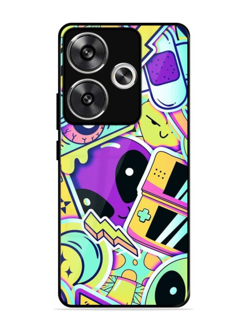 Scratch Art Glossy Metal Phone Cover for Poco F6 (5G)