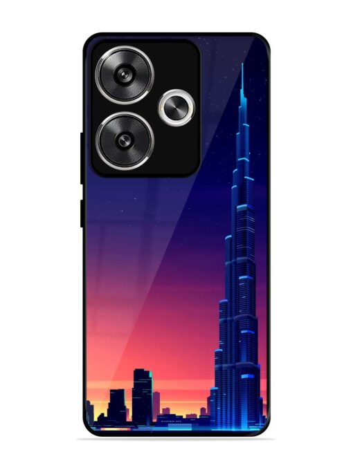 Burj Khalifa Abstract Glossy Metal Phone Cover for Poco F6 (5G)