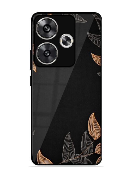 Foliage Art Glossy Metal Phone Cover for Poco F6 (5G)