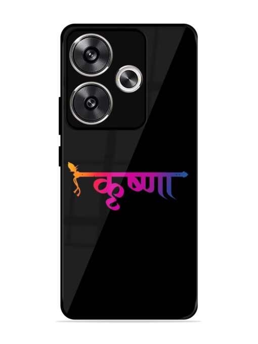 Krishna Typo Glossy Metal Phone Cover for Poco F6 (5G)