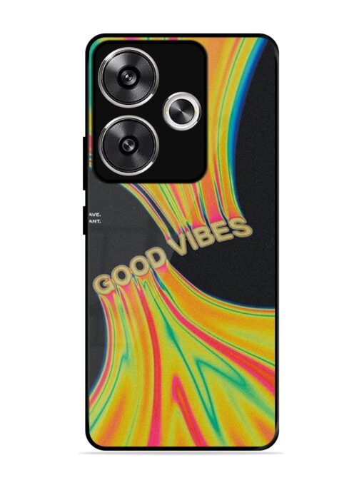 Good Vibes Glossy Metal Phone Cover for Poco F6 (5G)