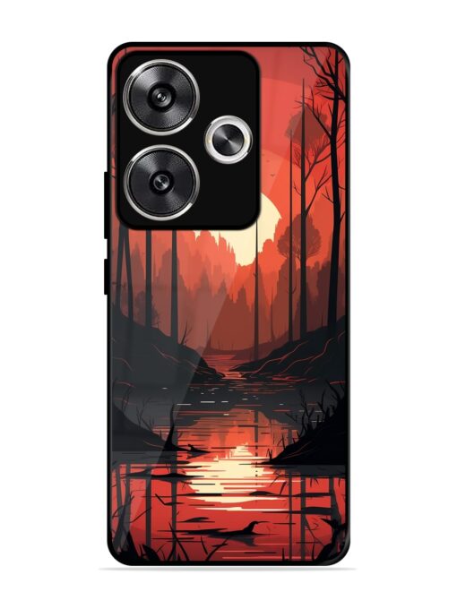 Natural Landscape Glossy Metal Phone Cover for Poco F6 (5G)