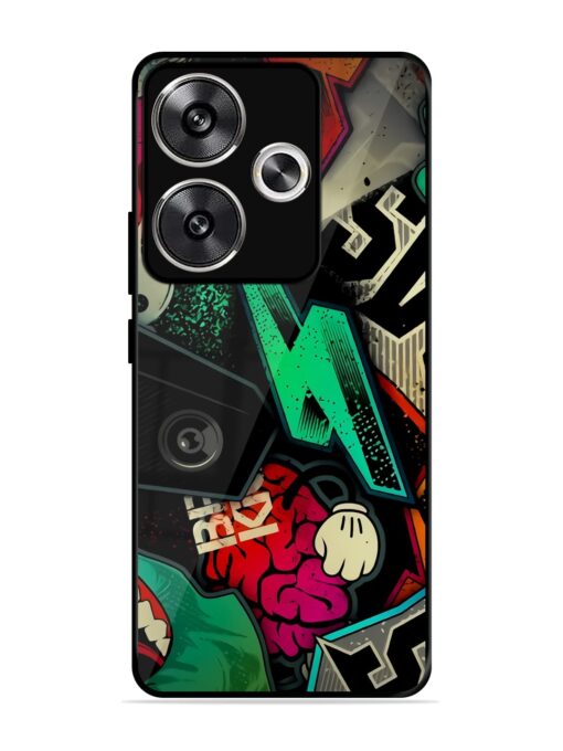 Graffiti Art Glossy Metal Phone Cover for Poco F6 (5G)