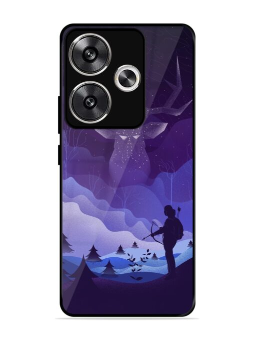 Deer Forest River Glossy Metal Phone Cover for Poco F6 (5G)