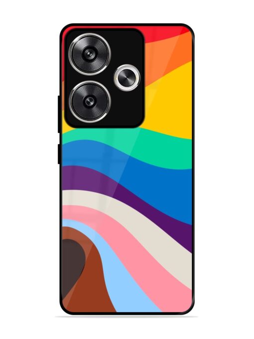 Minimal Pride Art Glossy Metal Phone Cover for Poco F6 (5G)