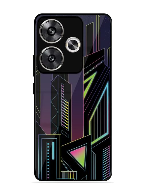 Neon Dreamscape Glossy Metal Phone Cover for Poco F6 (5G)