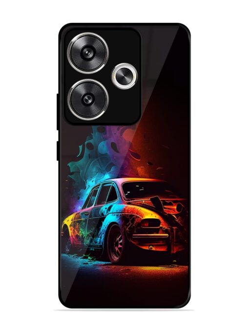 High Classic Car Art Glossy Metal Phone Cover for Poco F6 (5G)