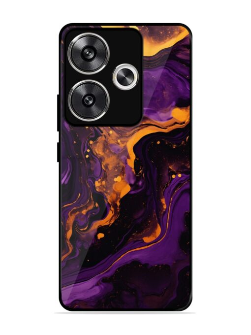 Painting Of A Purple Glossy Metal Phone Cover for Poco F6 (5G)