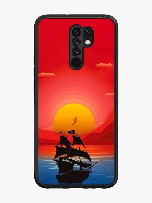 Sunset Sail Glossy Metal Phone Cover for Poco M2 Zapvi