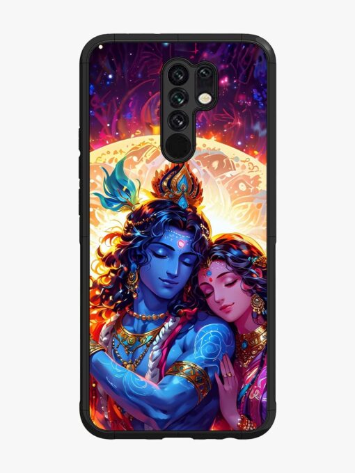 Radha Krishna Art Glossy Metal Phone Cover for Poco M2 Zapvi