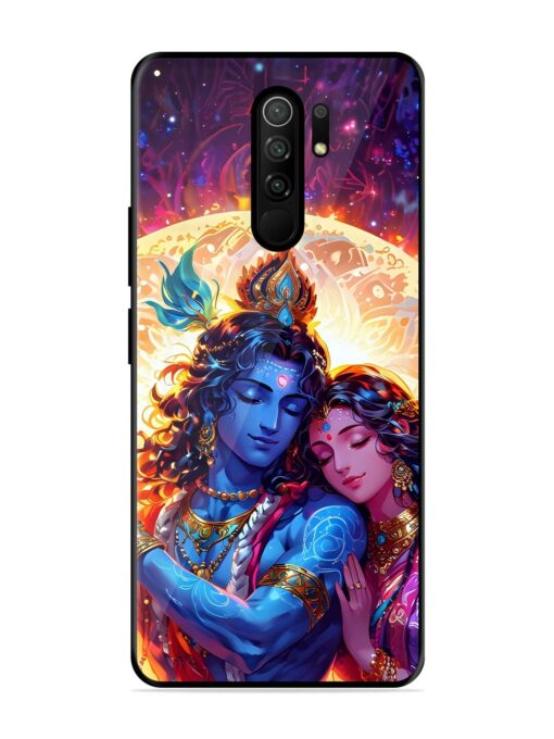 Radha Krishna Art Glossy Metal Phone Cover for Poco M2 Reloaded Zapvi