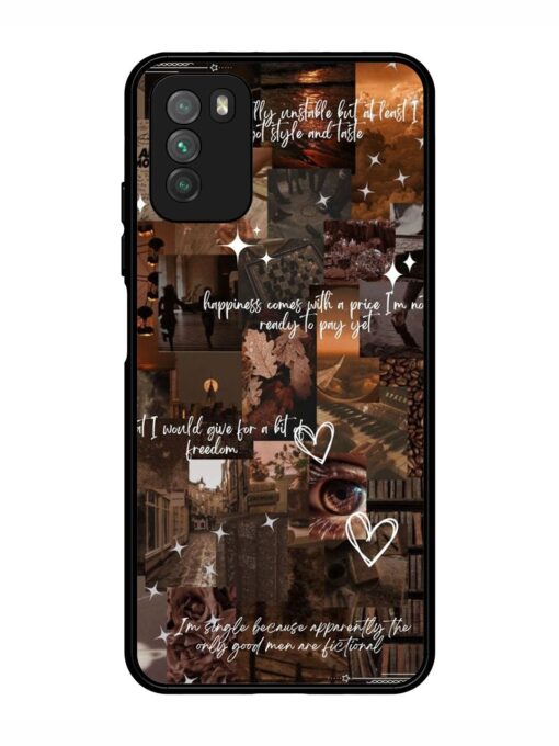 Melancholy Aesthetic Glossy Metal Phone Cover for Poco M3 Zapvi