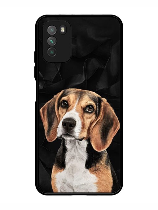 Beagle Portrait Glossy Metal Phone Cover for Poco M3