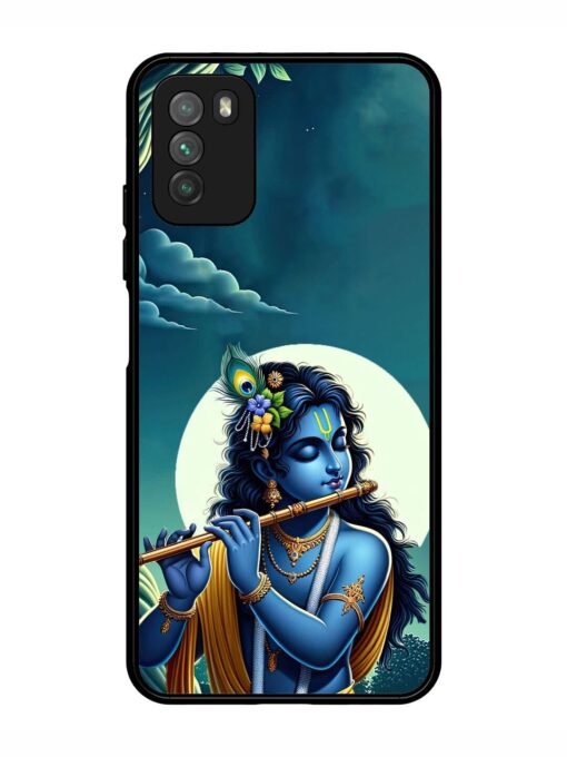 Krishna's Divine Flute Glossy Metal Phone Cover for Poco M3 Zapvi