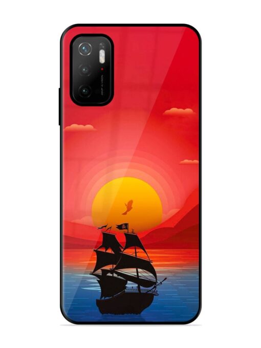 Sunset Sail Glossy Metal Phone Cover for Poco M3 Pro (5G)