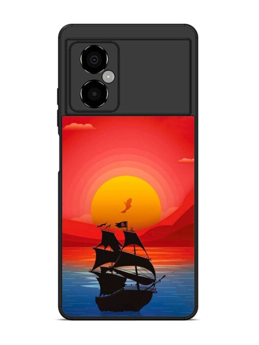 Sunset Sail Glossy Metal Phone Cover for Poco M4 (5G) Zapvi