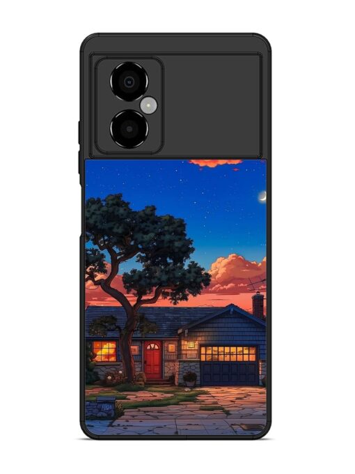 Serene Suburban Twilight Glossy Metal Phone Cover for Poco M4 (5G) Zapvi