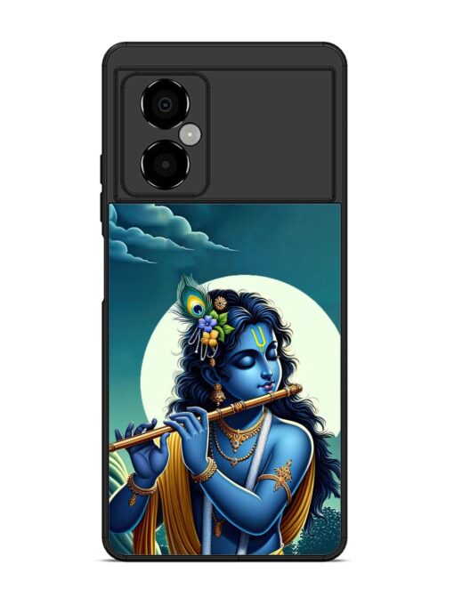 Krishna's Divine Flute Glossy Metal Phone Cover for Poco M4 (5G) Zapvi