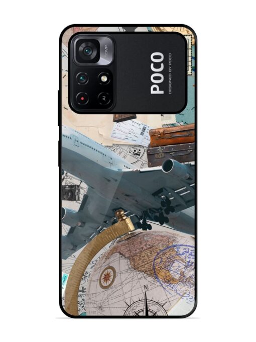 Adventure Awaits Glossy Metal Phone Cover for Poco M4 Pro (5G)