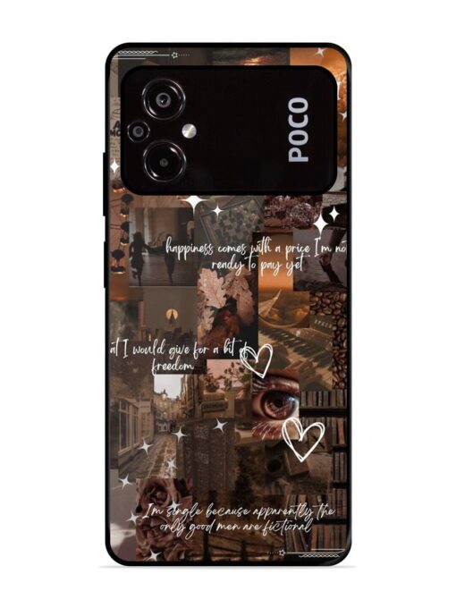 Melancholy Aesthetic Glossy Metal Phone Cover for Poco M5 Zapvi