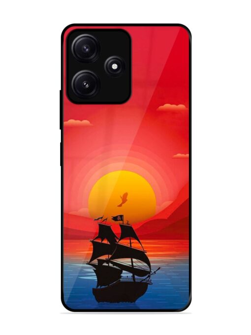 Sunset Sail Glossy Metal Phone Cover for Poco M6 (5G)