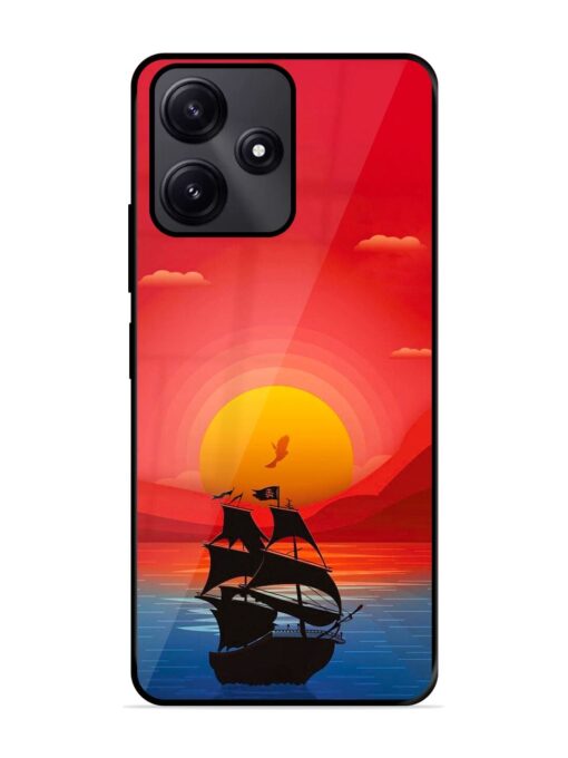 Sunset Sail Glossy Metal Phone Cover for Poco M6 Pro (5G) Zapvi