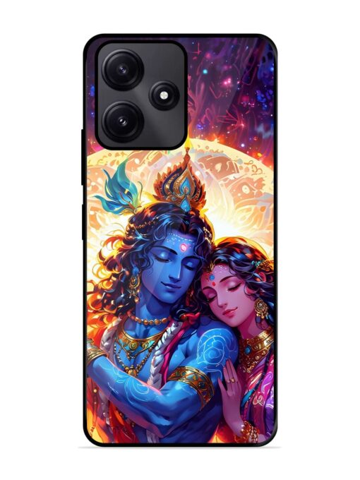 Radha Krishna Art Glossy Metal Phone Cover for Poco M6 Pro (5G) Zapvi