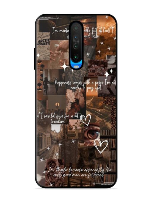 Melancholy Aesthetic Glossy Metal Phone Cover for Poco X2