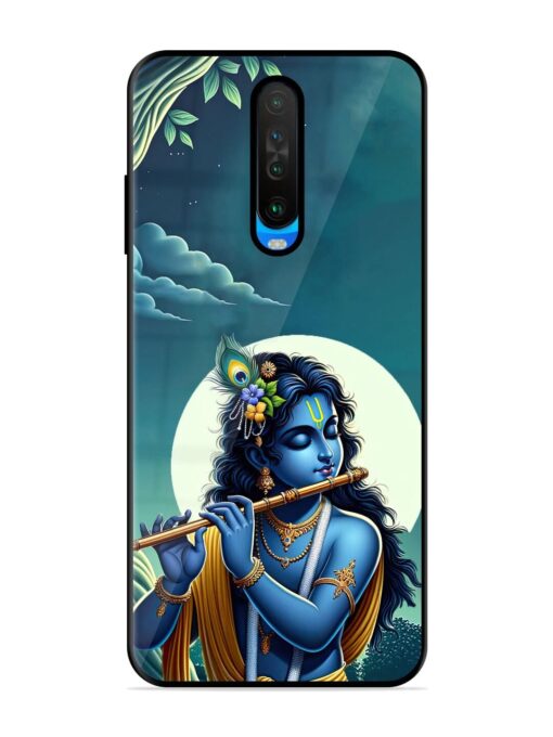 Krishna's Divine Flute Glossy Metal Phone Cover for Poco X2 Zapvi